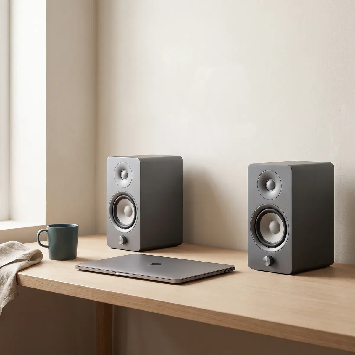 A1 pair on an oak desk
