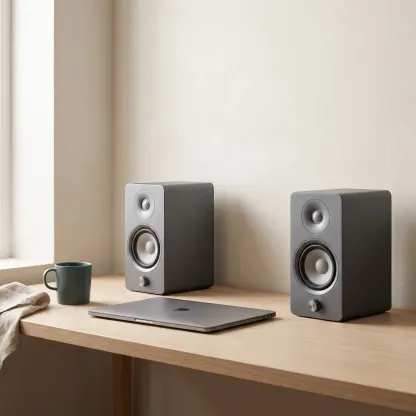 A1 pair on an oak desk